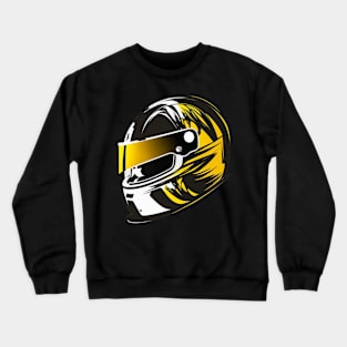 Rally MOTO helmet color BLACK and yellow Crewneck Sweatshirt